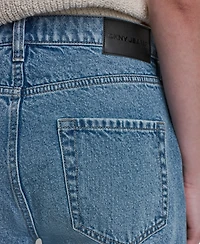 Dkny Jeans Women's Mid-Rise Barrel-Leg Cotton