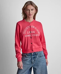 Dkny Jeans Women's Long-Sleeve Button-Front Cotton Shrunken Jacket