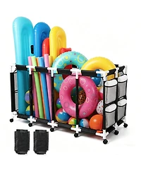 Yescom 274 Gallon Pool Float Storage Binr Replacement Rolling Raft Noodles Cart Organizer