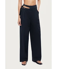 Nocturne Women's Cut-Out Waist Wide-Leg Pants