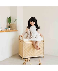 Momiji Mia Handcrafted Rattan Storage Trunk and Bench Seating with cushion