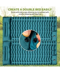 Gnuadz Camping Sleeping Pad Ultralight Inflatable Mat Foot Pump Pillow Outdoor Recreation Gear