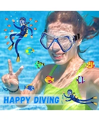 Gnuadz 4pc Adult Diving Mask Tempered Glass Snorkel Gear