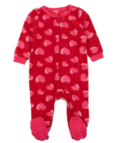 Leveret Toddler Girls Matching Family One-Piece Sleep 'n Play Fleece Footed Pajamas