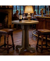 Tribesigns 23.6" Small Round Dining Table, Modern Farmhouse Circle Dinner Table for 2, Space-Saving