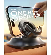 Lisen Dashboard Car Phone Mount with 360degree(s) Rotation and Adjustable Angle, Non-Slip Silicone Base, Universal Holder for iPhone and Android