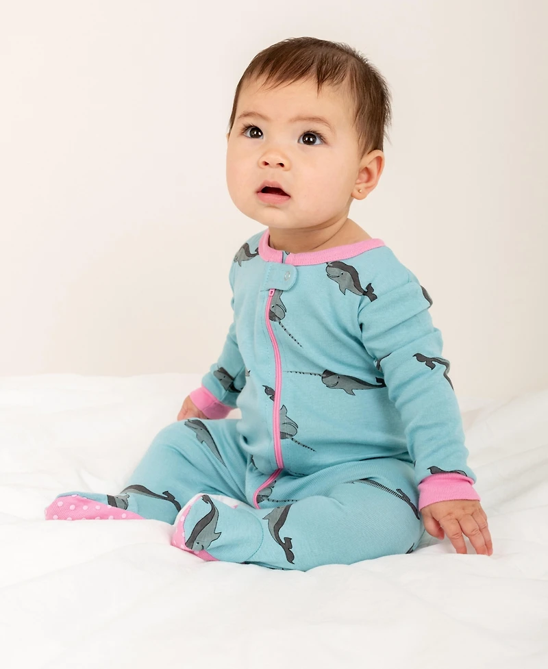Leveret Toddler Girls Matching Family One-Piece Cotton Sleep 'n Play Footed Pajamas