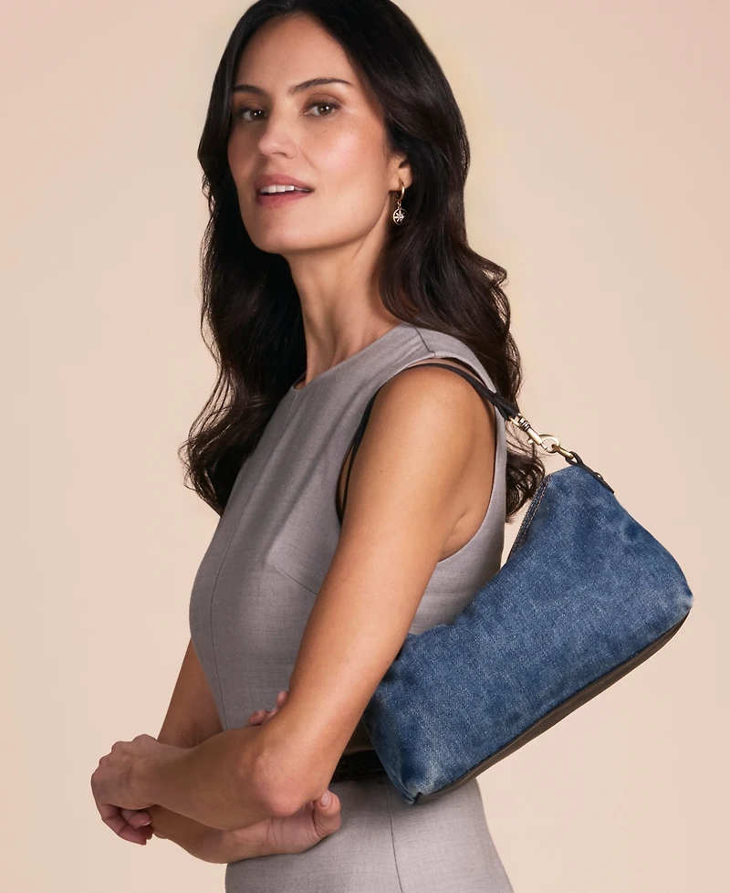 Patricia Nash Kolena Stonewashed Denim Hobo Crossbody Handbag