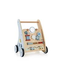 Slickblue Wooden Baby Push and Pull Walker with Learning Activity Center Toy