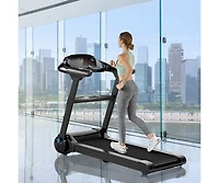 Black Folding Treadmill with Built In Bluetooth Speaker