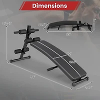 Home Gym Sit Up Bench Adjustable Decline Exercise Bench