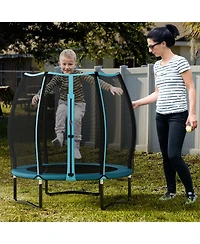 Indoor Kids Toddler Trampoline with Safety Net Mini Jump Set