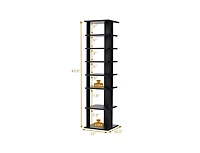 7-Tier Wooden Shoe Rack Organizer for Entryway or Closet Storage