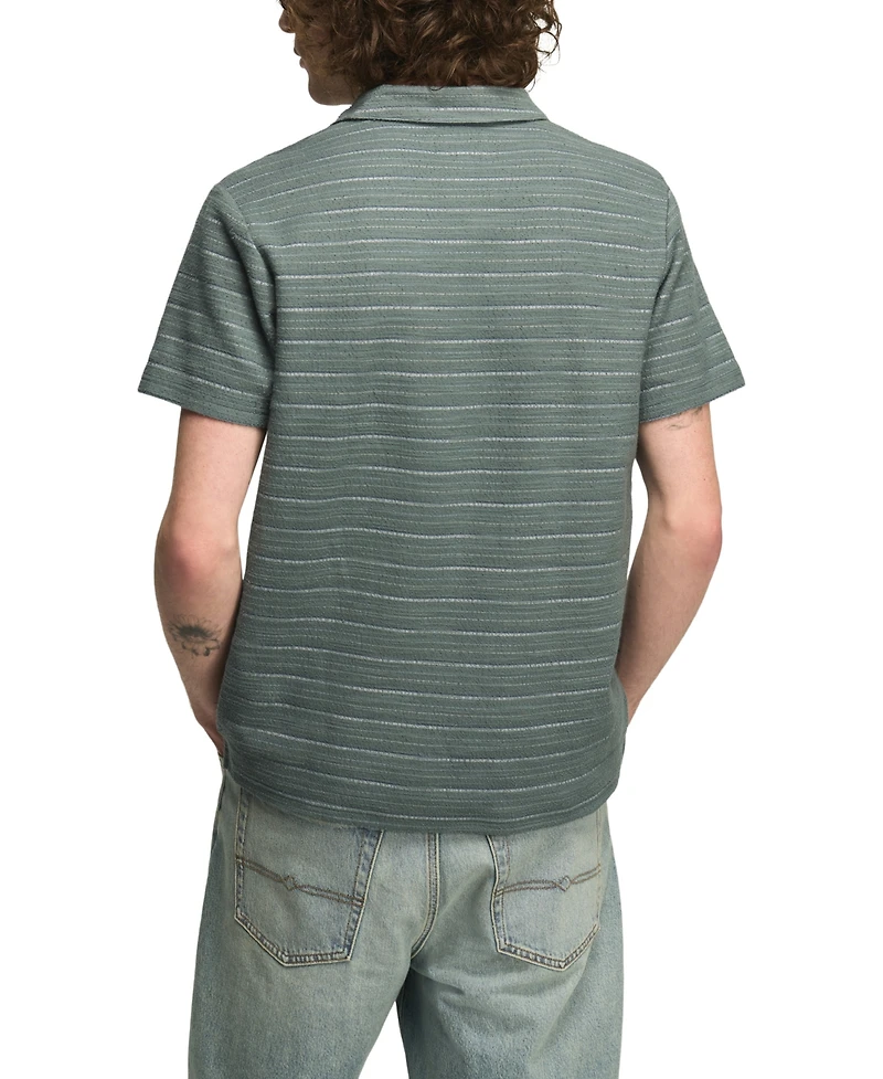 Lucky Brand Men's Jacquard Striped Polo Shirt