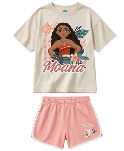 Disney Girls' 2T-6X Short-Sleeve T-Shirt and Shorts, 2-Piece Set