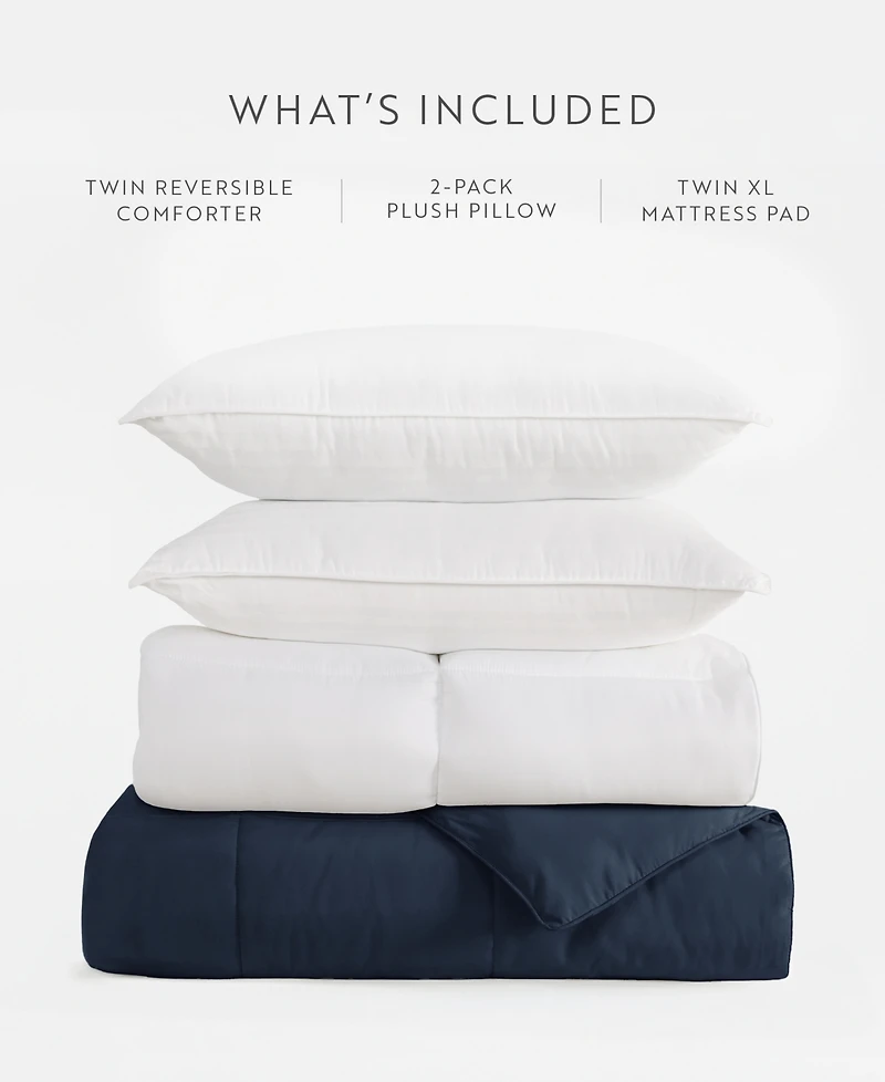 ienjoy Home Essential 4-Pc. Dorm Bundle, Twin Xl