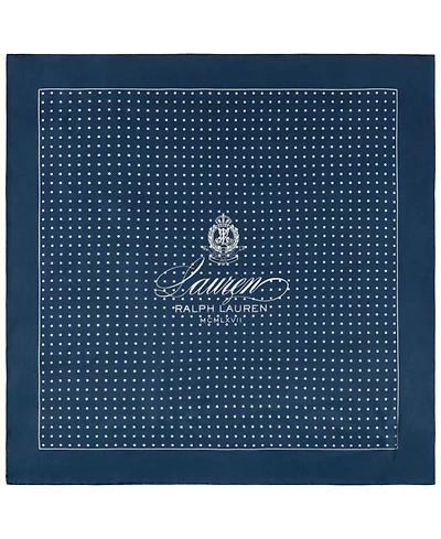 Lauren Ralph Lauren Dot with Logo Small Square Scarf