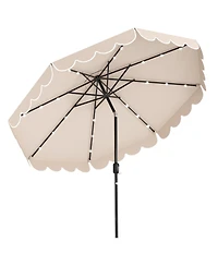 Slickblue Outdoor Solar Umbrella with 24 Led Lights Patio Canopy