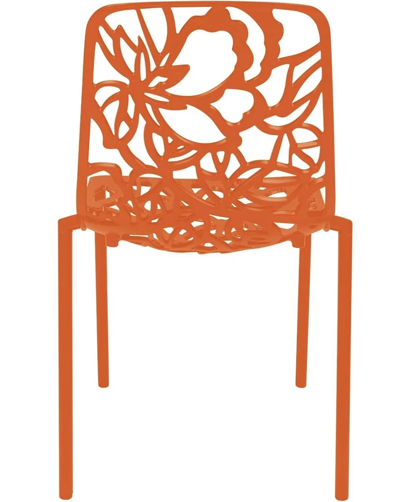 LeisureMod Modern Devon Aluminum Chair, Set of 4