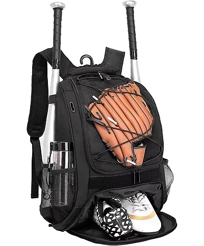 Furlihong Baseball Bag Softball Backpack for Youth and Adult - T Ball Bat Equipment with Helmet Holders Shoe Compartmen