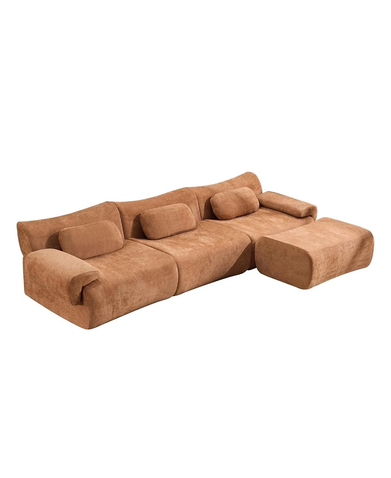 Streamdale Furniture Modular Combination Armchair, Bamboo Joint Shape