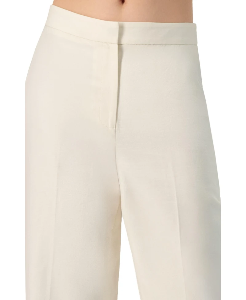 Ivonne Women's Linen Straight-Leg Pants