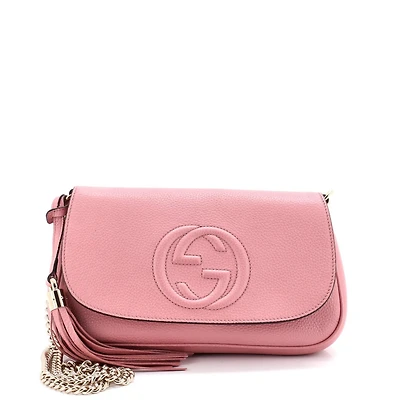 Pre-Owned Gucci Medium Soho Chain Crossbody Bag Leather