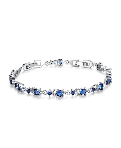 Gnuadz Plated Cz Tennis Wedding Bracelet