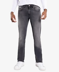Raw X Men's Slim Fit Rip And Repair Jeans Neon Trims