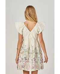 endless rose Women's Jacquard with bow Mini Dres