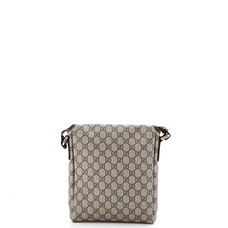 Pre-Owned Gucci Small Flap Messenger Gg Coated Canvas