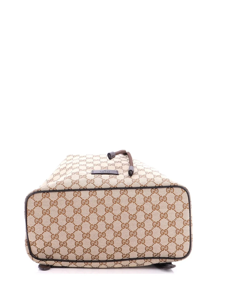 Pre-Owned Gucci Medium Drawstring Backpack Gg Canvas