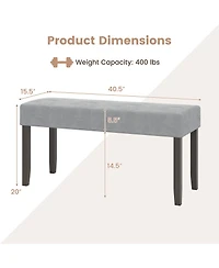 Slickblue Padded Entryway Bench for Bedroom and Living Room