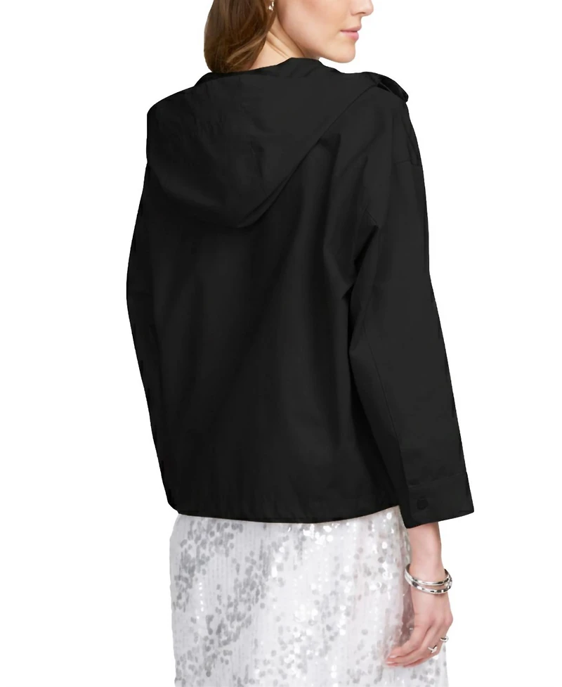 Elle Collection Women's Hooded Cropped Parka Jacket