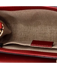 Pre-Owned Gucci Mini Emily Chain Flap Bag Microguccissima Leather