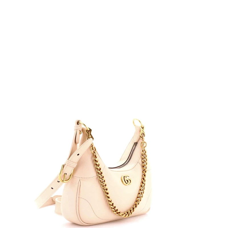 Pre-Owned Gucci Small Aphrodite Zip Shoulder Bag Leather