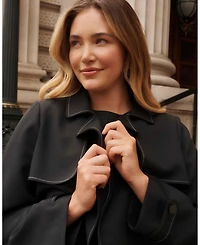 Estelle Plus Jude Cropped Contract Stitch Trench Jacket