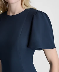 Dkny Women's Flutter Short-Sleeve Sheath Dress