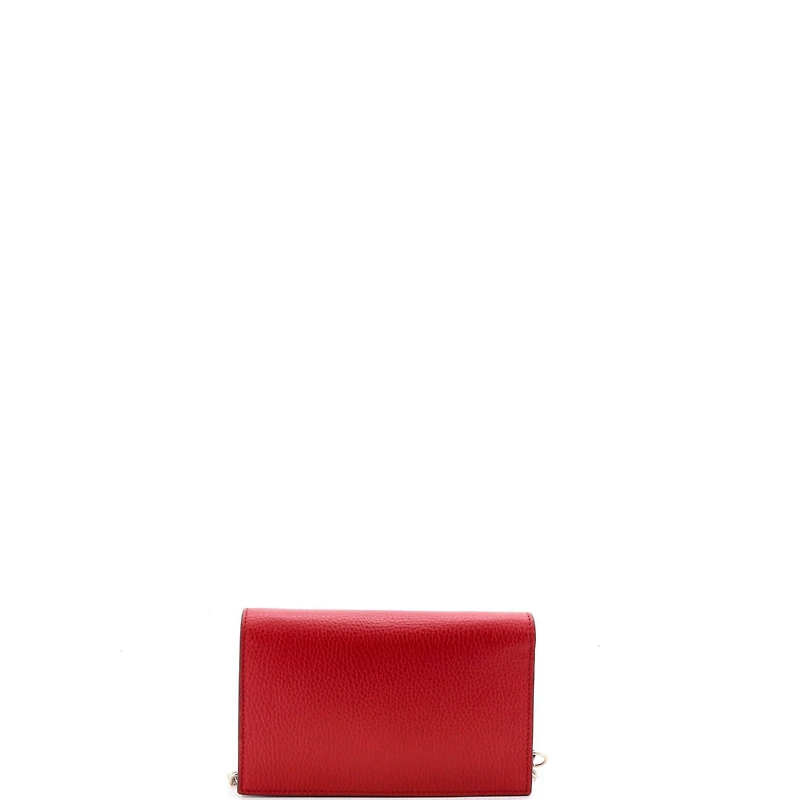 Pre-Owned Gucci Interlocking Wallet on Chain Leather