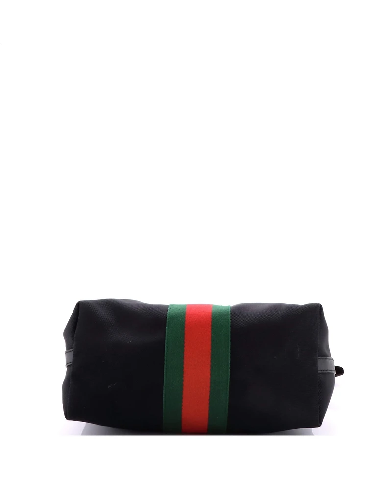 Pre-Owned Gucci Medium Web Zip Tote Techno Canvas