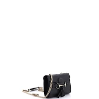 Pre-Owned Gucci Mini Emily Chain Flap Bag Guccissima Leather