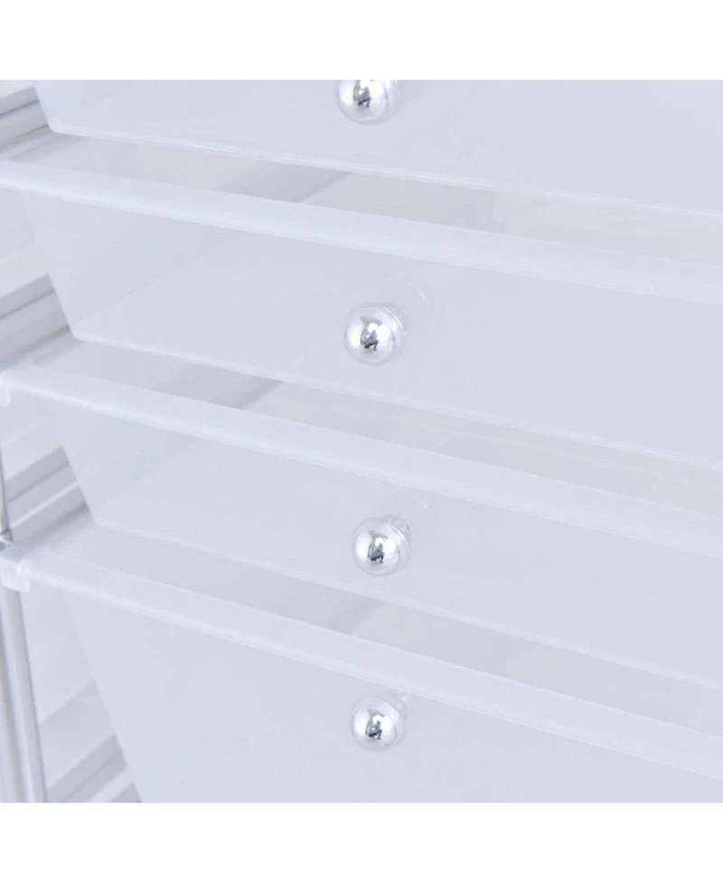 Gouun Metal Frame Multi-Tier Rolling Storage Bin Organizer