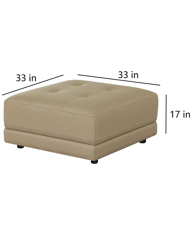 Versa 33" Leather Square Ottoman