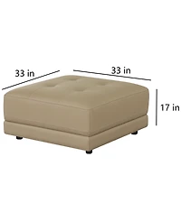 Versa 33" Leather Square Ottoman