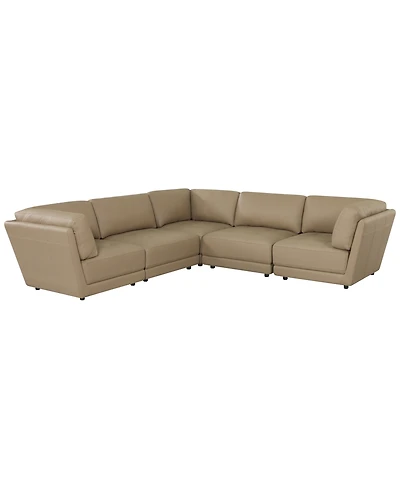 Versa 5-Pc. L-Shape Leather Sectional