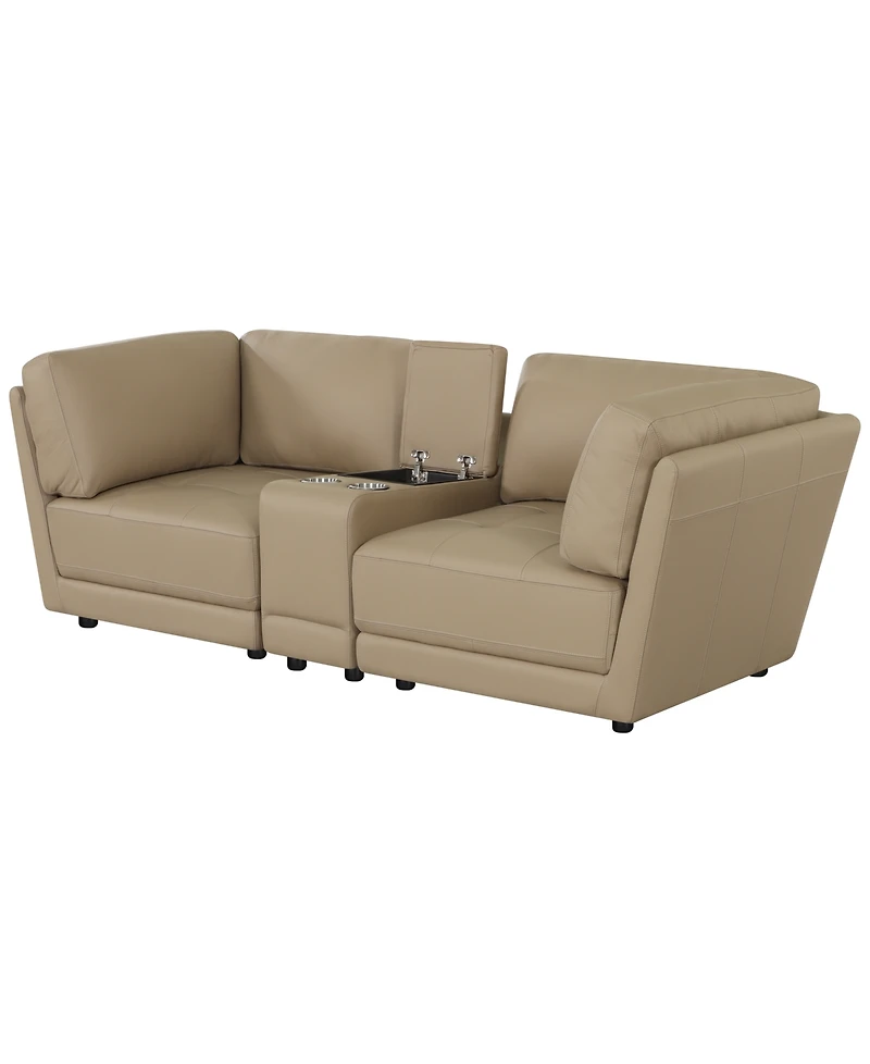 Versa 3-Piece Leather Console Sofa