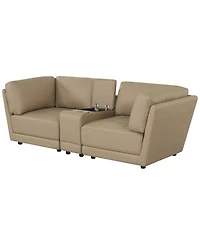 Versa 3-Piece Leather Console Sofa