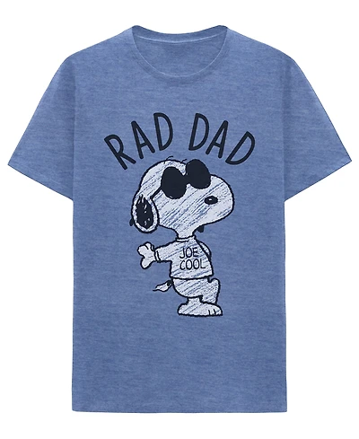 Hybrid Apparel Men's Rad Dad Peanuts Pull-On Graphic T-Shirt