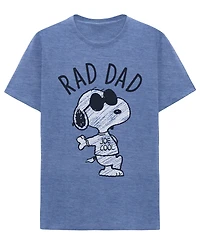 Hybrid Apparel Men's Rad Dad Peanuts Pull-On Graphic T-Shirt