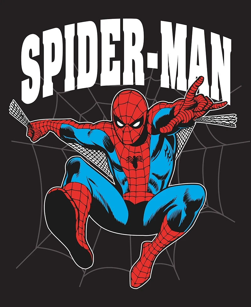 Hybrid Apparel Men's Spider-Man Web Pull-On Graphic T-Shirt